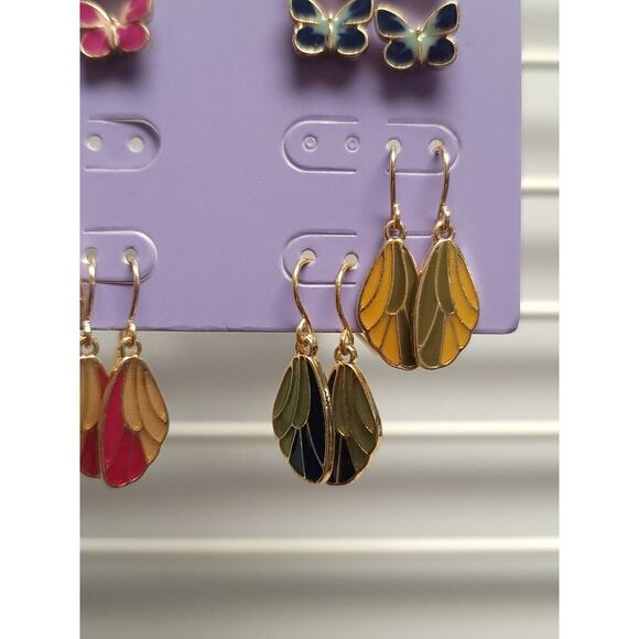 Claries Earrings Set Dangle Stud Dangle Dangly Gold Girls Womens Jewelry - Picture 3 of 7